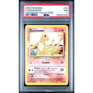 PSA 7 NM Charmander 70/110 Pokémon 2002 Legendary Collection Non Holo Common